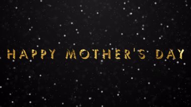 Altın renkli ve ışıldayan parçacıklarla dolu Anneler Günü 'n kutlu olsun. Kopya alanı ile Anneler Günü BG 'niz kutlu olsun. Kutlama kartları, sosyal medya paylaşımları ve reklamlar için Anneler Günü BG 'niz kutlu olsun..