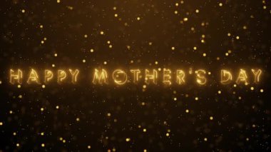 4K 'de ışıldayan parçacıklarla dolu neon renkli anneler gününüz kutlu olsun. Kopya alanı ile Anneler Günü BG 'niz kutlu olsun. Kutlama kartları, sosyal medya paylaşımları ve reklamlar için Anneler Günü BG 'niz kutlu olsun..