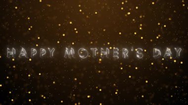 4K 'de ışıldayan parçacıklarla dolu neon renkli anneler gününüz kutlu olsun. Kopya alanı ile Anneler Günü BG 'niz kutlu olsun. Kutlama kartları, sosyal medya paylaşımları ve reklamlar için Anneler Günü BG 'niz kutlu olsun..