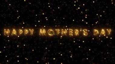 4K 'de ışıldayan parçacıklarla dolu neon renkli anneler gününüz kutlu olsun. Kopya alanı ile Anneler Günü BG 'niz kutlu olsun. Kutlama kartları, sosyal medya paylaşımları ve reklamlar için Anneler Günü BG 'niz kutlu olsun..