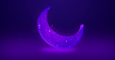 Ramazan Kareem, Kurban Bayramı, Kurban Bayramı, Kurban Bayramı, El-Adha, reklamlar ve Sosyal Medya Özgeçmişi için 4K.İslami arka planda ışıltılı güzel ay animasyonu.
