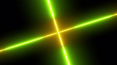 4K Cool tasarım çizgi çizgi animasyonu siyah bir arkaplan üzerinde. Neon soyut tasarım hattı animasyonu selamlar, reklamlar, gece kulüpleri ve 4K 'daki olay kutlamaları için. Teknoloji video materyal animasyonu.