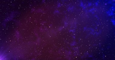 Yıldız ve renkli arkaplanlı 4K uzay galaksisi. Galaksi uzayı arka plan kamerası galaksi ve nebula boyunca uçuyor. Herhangi bir videoda kullanması kolay. Uzayda seyahat ederken yavaş canlandırılmış arkaplan.