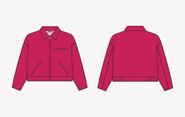 Kış ceketi şablon tasarımı