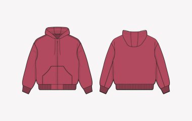 Kapüşonlu şablon vektör tasarımı