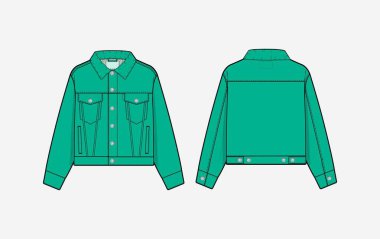 Denim ceket vektör illüstrasyonu