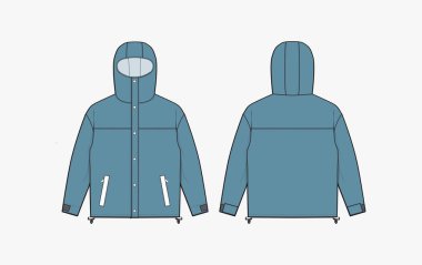 Kış ceketi şablon tasarımı