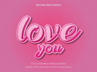 3B Metin Efekti Aşk Kelimesi Yazı Tipi Grafiği