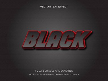 Siyah Kelime Yazı Tipi Grafiğiyle 3B Metin Efekti