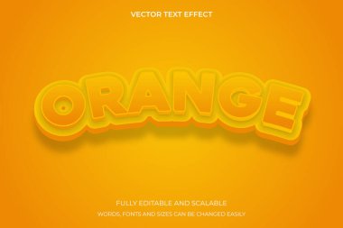 Orange Word Yazı Tipi Grafiğiyle 3B Metin Efekti