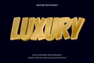 Lüks Sözcük Yazı Tipi Grafiğindeki 3B Metin Efekti
