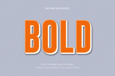 Kalın Kelime Yazı Tipi Grafiğiyle 3B Metin Efekti