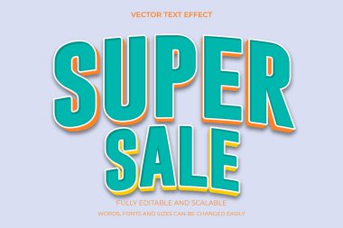 Süper Satış Kelimesi Yazı Tipi Grafiksel 3B Metin Efekti