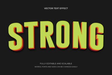 Güçlü Kelime Yazı Tipi Grafiğiyle 3B Metin Efekti