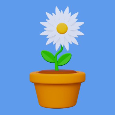 Flower Pot 3D Icon