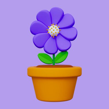 Flower Pot 3D Icon