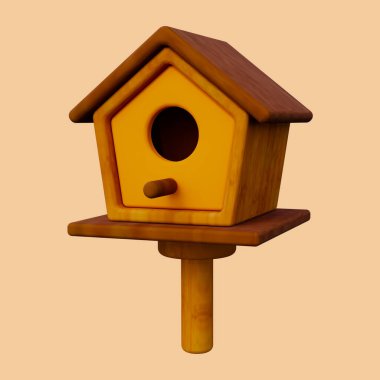 Birdhouse spring 3D Icon
