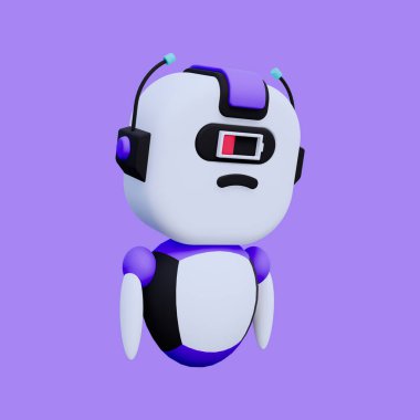Artificial Intelligence Robot 3D Icon