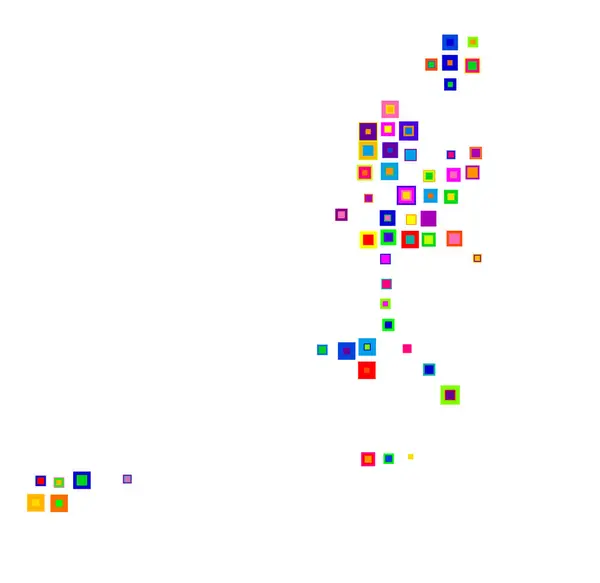 stock vector Symbol Map of the Province Maluku Utara (Indonesia). Abstract map showing the state/province with a pattern of overlapping colorful squares like candies