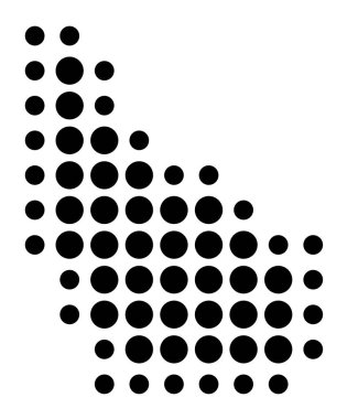 Özel Belediyenin Sembol Haritası St. Eustatius (Hollanda) siyah daireler ile eyalet / eyaleti gösteriyor