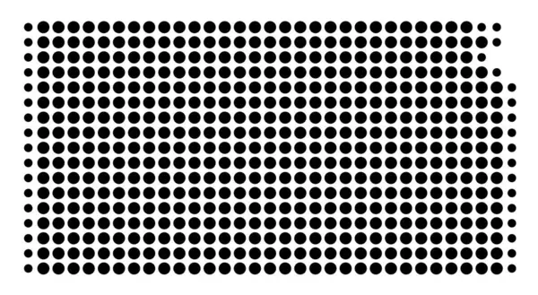 Kansas Eyaleti Sembol Haritası (Amerika Birleşik Devletleri) eyaleti siyah daireler şeklinde gösteriyor