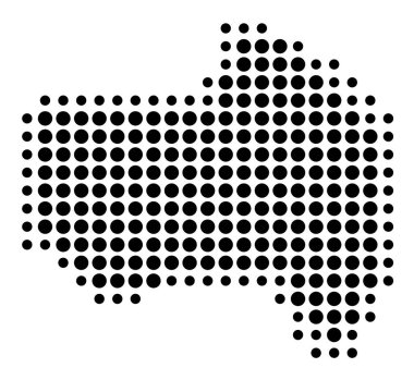 Val-de-Marne (Fransa) sembol haritası eyalet / eyaleti siyah daireler şeklinde gösteriyor