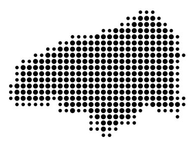 Sentement Seine-Maritime (Fransa) sembol haritası siyah daireler ile eyalet / eyaleti gösteriyor