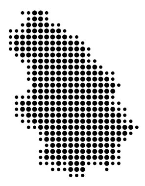 Ayrılış Haute-Marne (Fransa) sembol haritası siyah daireler ile eyalet / eyaleti gösteriyor