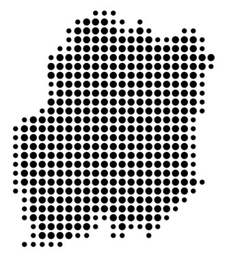 Ayrılış Essonne (Fransa) sembol haritası siyah daireler ile eyalet / eyaleti gösteriyor