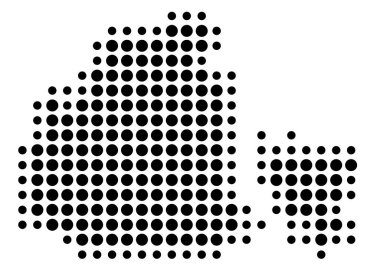 Kanton Obwalden (İsviçre) sembol haritası, eyalet / eyaleti siyah daireler şeklinde gösteriyor