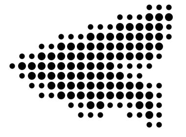 Kanton Basel-Stadt (İsviçre) sembol haritası, eyalet / eyaleti siyah daireler şeklinde gösteriyor