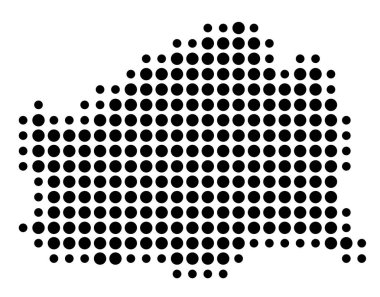 Bundesland Wien (Avusturya) sembol haritası siyah daireler ile eyalet / eyaleti gösteriyor