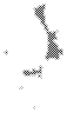 Vilayet Livorno (İtalya) sembol haritası satranç tahtası gibi siyah kareler ile eyalet / eyaleti gösteriyor