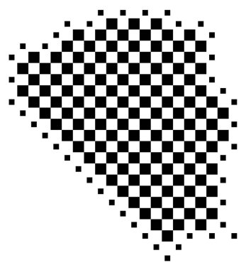 Birlik Bölgesi Chandigarh Sembol Haritası (Hindistan) satranç tahtası gibi siyah kareler ile eyalet / eyaleti gösteriyor