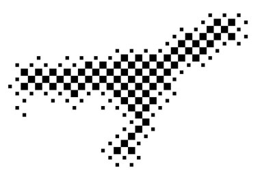 Devlet Assam Sembol Haritası (Hindistan) satranç tahtası gibi siyah kareler ile eyalet / eyaleti gösteriyor