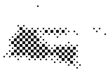 Vilayet Jawa Timur (Endonezya) sembol haritası satranç tahtası gibi siyah kareler ile eyalet / eyaleti gösteriyor