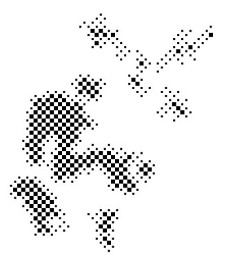 Unitary District Orkney (Birleşik Krallık) sembol haritası satranç tahtası gibi siyah kareler ile eyalet / eyaleti gösteriyor