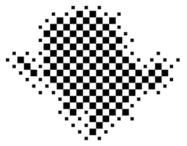 Unitary Authority (Galler) Sembol Haritası Anglesey (Birleşik Krallık) satranç tahtası gibi siyah kareler ile eyalet / eyaleti gösteriyor
