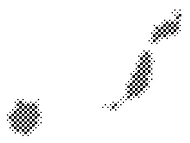 Vilayet Las Palmas (İspanya) sembol haritası satranç tahtası gibi siyah kareler ile eyalet / eyaleti gösteriyor