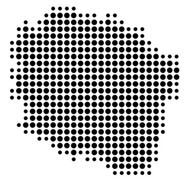 Voyvoda 'nın Sembol Haritası (Kuyavian-Pomeranian Vilayeti), eyalet / eyaleti siyah daireler şeklinde gösteriyor