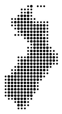 Unitary Authority Tasman District (Yeni Zelanda) sembol haritası eyaleti / eyaleti siyah daireler şeklinde gösteriyor