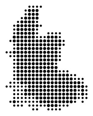 İlçe Yelek-Agder (Norveç) sembol haritası siyah daireler ile eyalet / eyaleti gösteriyor