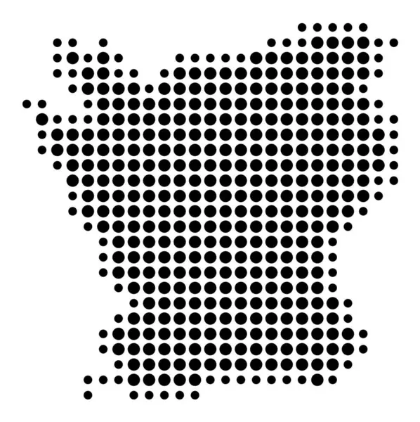 İlçe Skane (İsveç) sembol haritası eyalet / eyaleti siyah daireler şeklinde gösteriyor