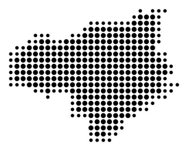 Tokushima ili (Japonya) sembol haritası siyah daireler ile eyalet / eyaleti gösteriyor