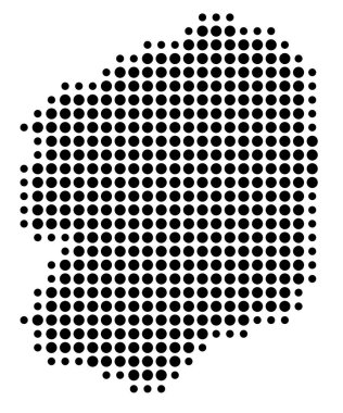 Tochigi (Japonya) vilayetinin sembol haritası siyah daireler ile eyalet / eyaleti gösteriyor