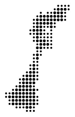 İshikawa ili (Japonya) sembol haritası, eyalet / eyaleti siyah daireler şeklinde gösteriyor