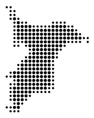 Chiba ili sembol haritası (Japonya) siyah daireler ile eyalet / eyaleti gösteriyor