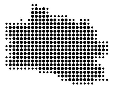 Vilayet Jawa Barat (Endonezya) sembol haritası siyah daireler ile eyalet / eyaleti gösteriyor