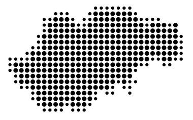 Vilayet Jambi Sembol Haritası (Endonezya) siyah daireler ile eyalet / eyaleti gösteriyor