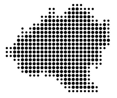 İl Soria (İspanya) sembol haritası, eyalet / eyaleti siyah daireler şeklinde gösteriyor